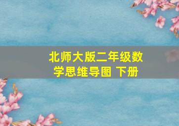 北师大版二年级数学思维导图 下册